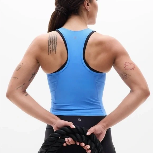 SOLD Athleta | Interval Perforated Tank | Cornflower Blue | Size XS | NWT - Picture 8 of 8